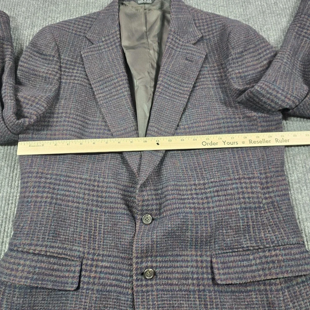 Polo University Club Ralph Lauren Tweed Blazer Men 40 Purple Green British Isles